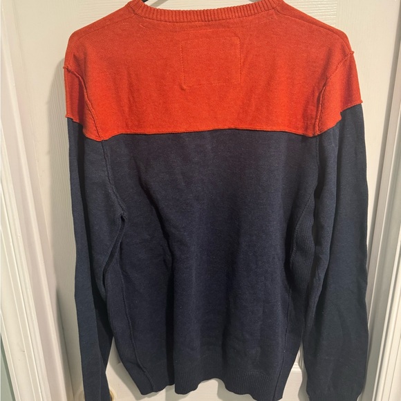 NWT BUFFALO DAVID BITTON Men’s Pullover Crewneck Sweater Blue/Orange Size XL NEW - Picture 9 of 9